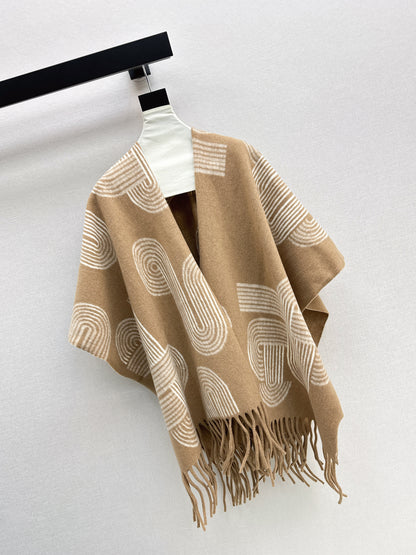 25fw Knitted cloak, shawl jacket