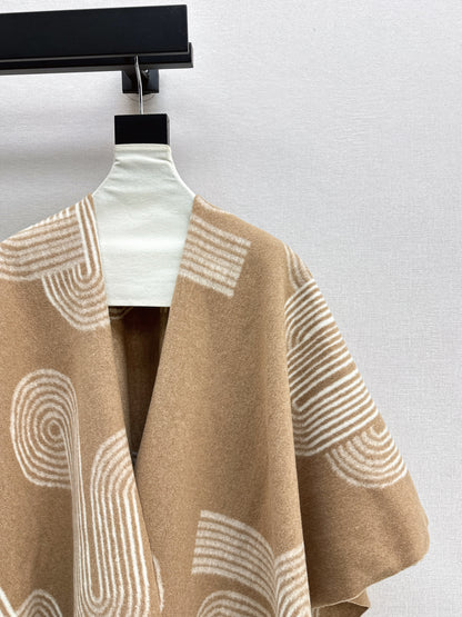 25fw Knitted cloak, shawl jacket