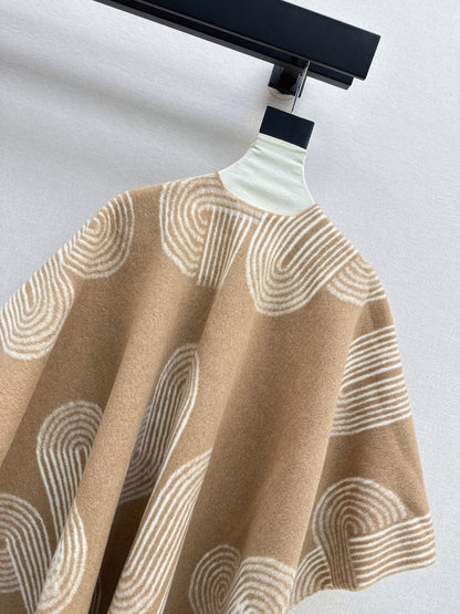 25fw Knitted cloak, shawl jacket