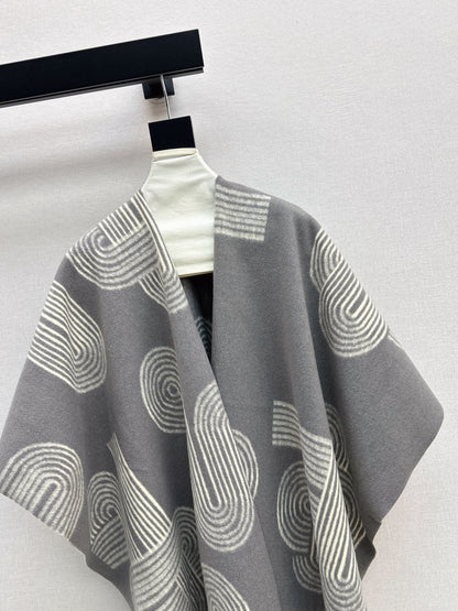 25fw Knitted cloak, shawl jacket