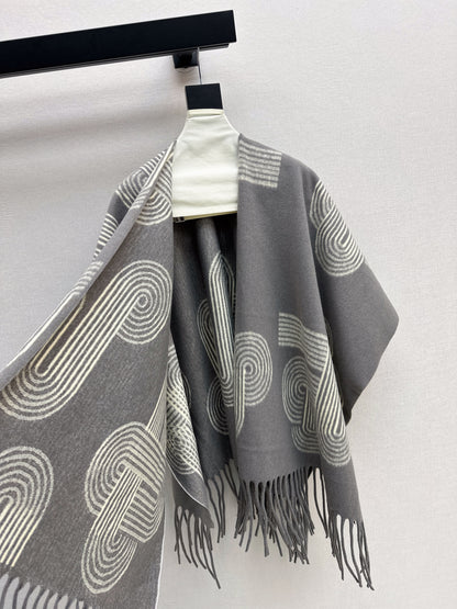 25fw Knitted cloak, shawl jacket