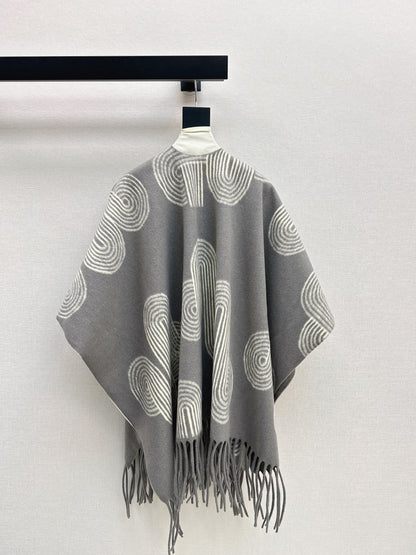 25fw Knitted cloak, shawl jacket