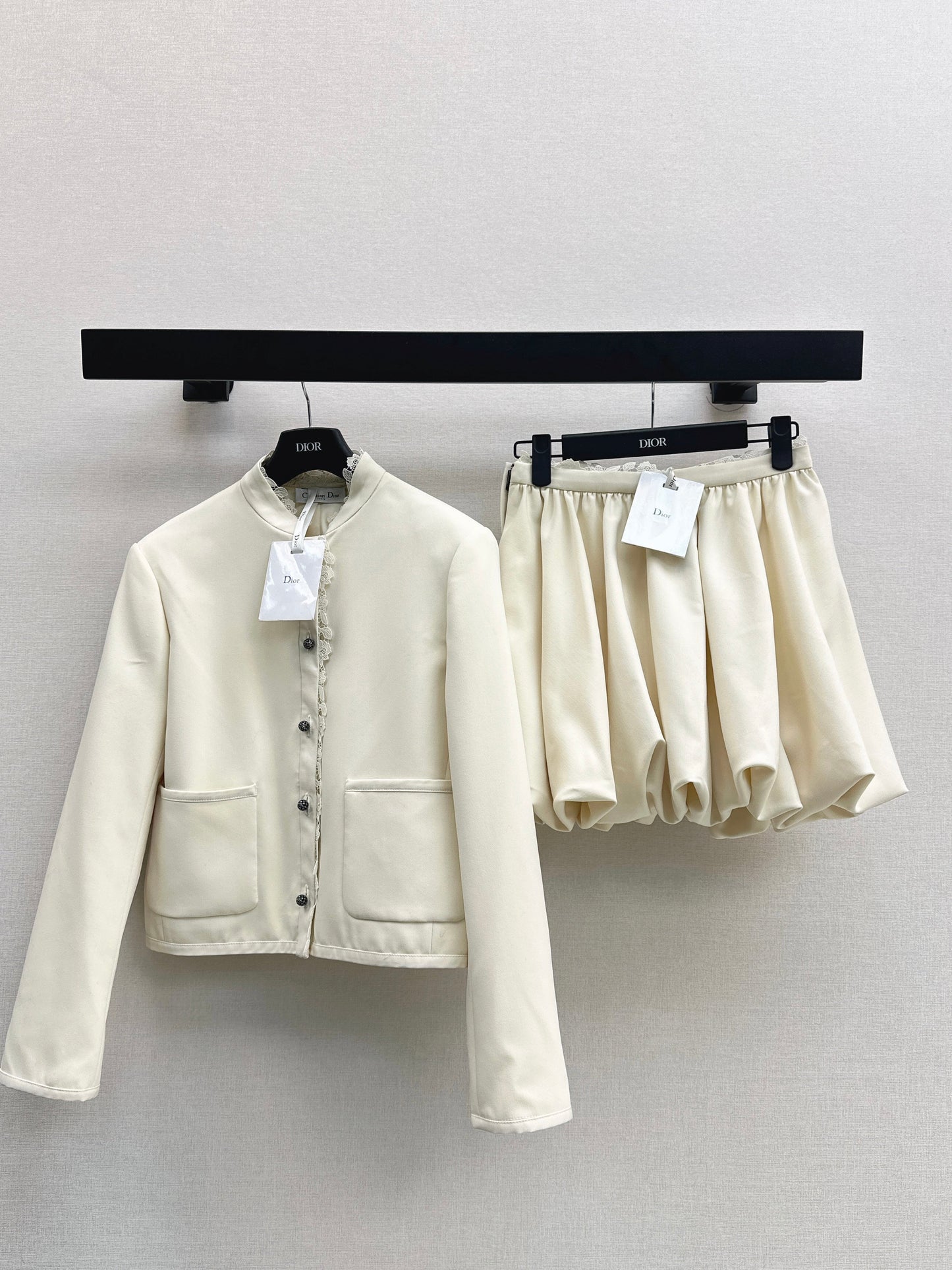 25fw Lace lace stand up collar suit jacket