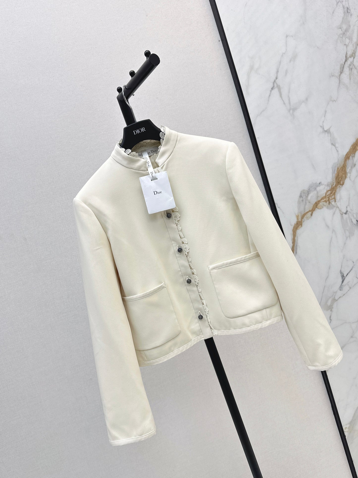 25fw Lace lace stand up collar suit jacket