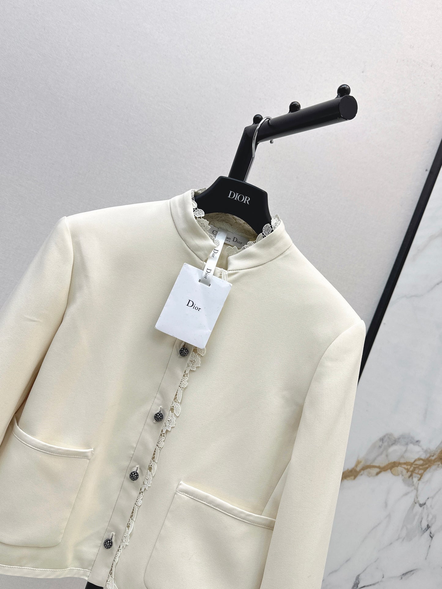 25fw Lace lace stand up collar suit jacket