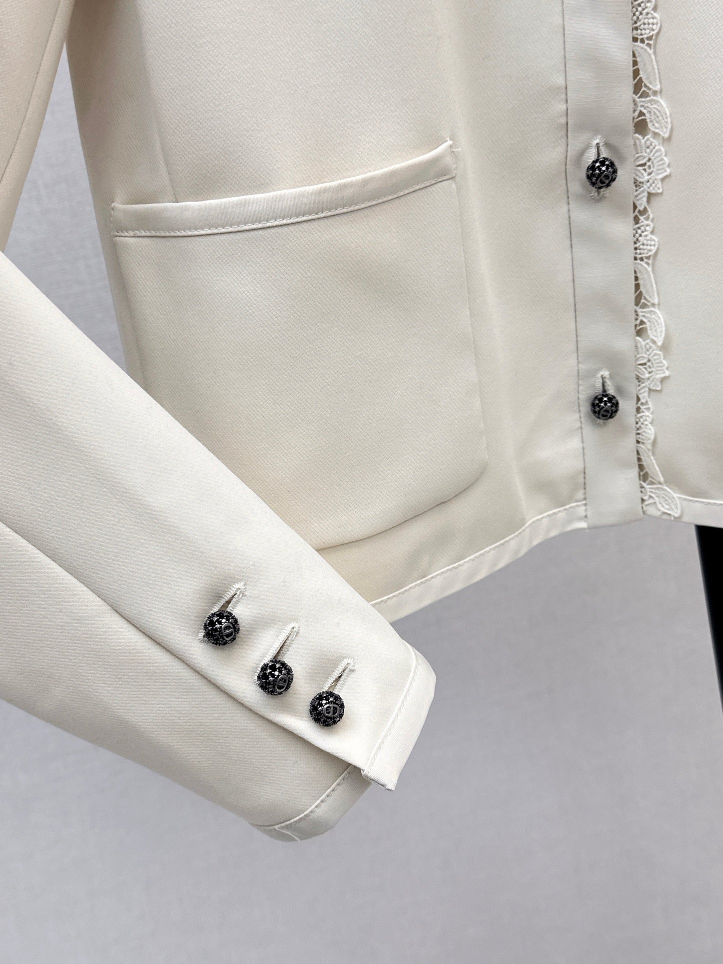 25fw Lace lace stand up collar suit jacket