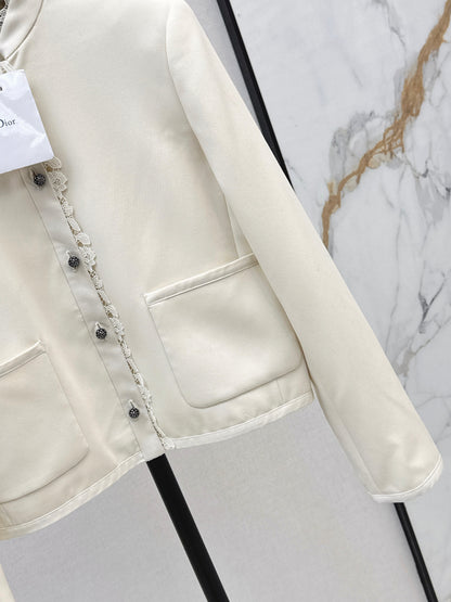 25fw Lace lace stand up collar suit jacket