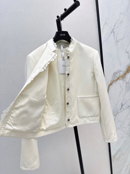 25fw Lace lace stand up collar suit jacket