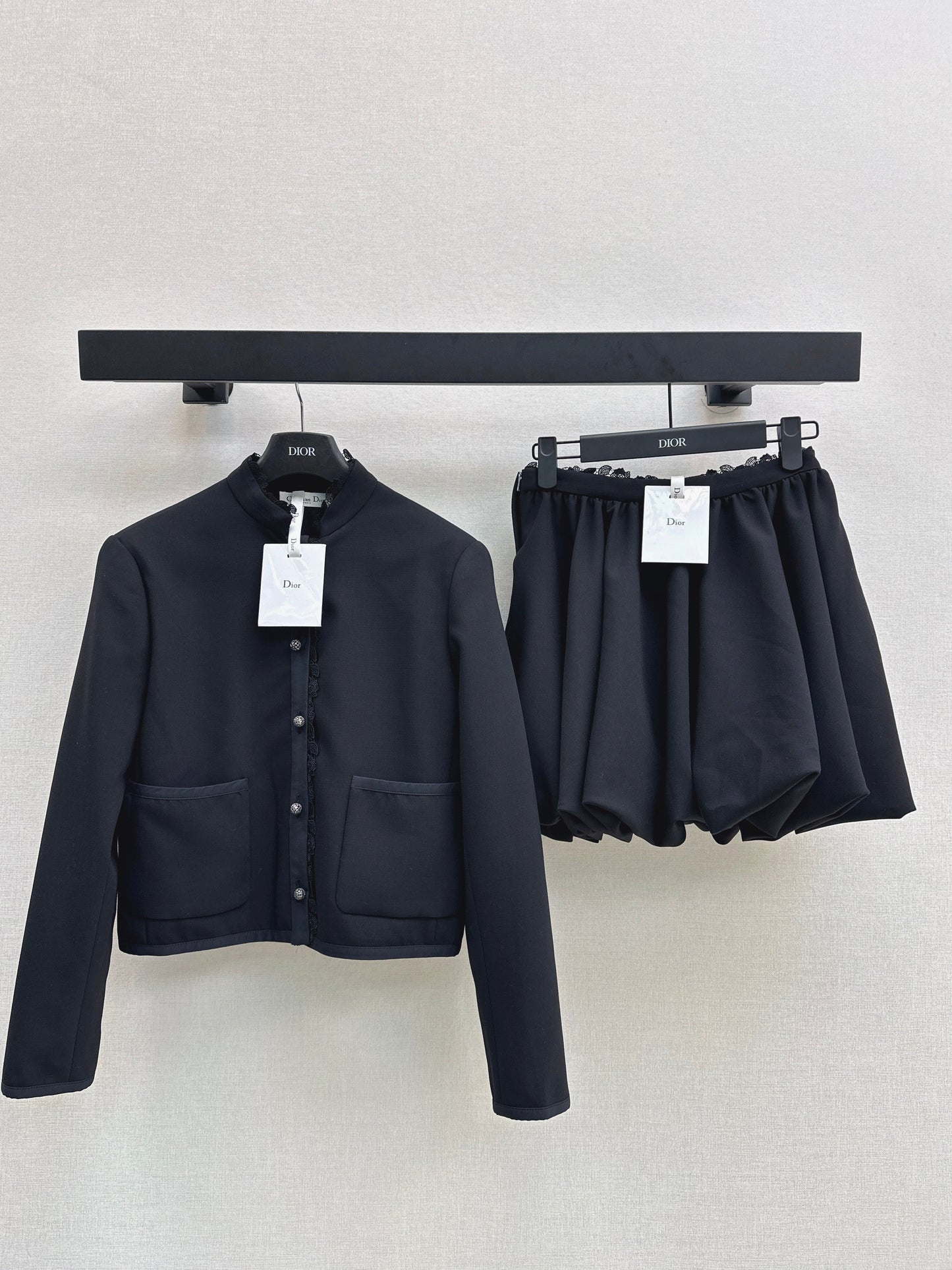 25fw Lace lace stand up collar suit jacket