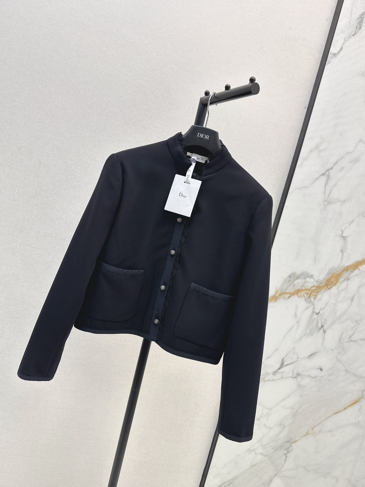 25fw Lace lace stand up collar suit jacket