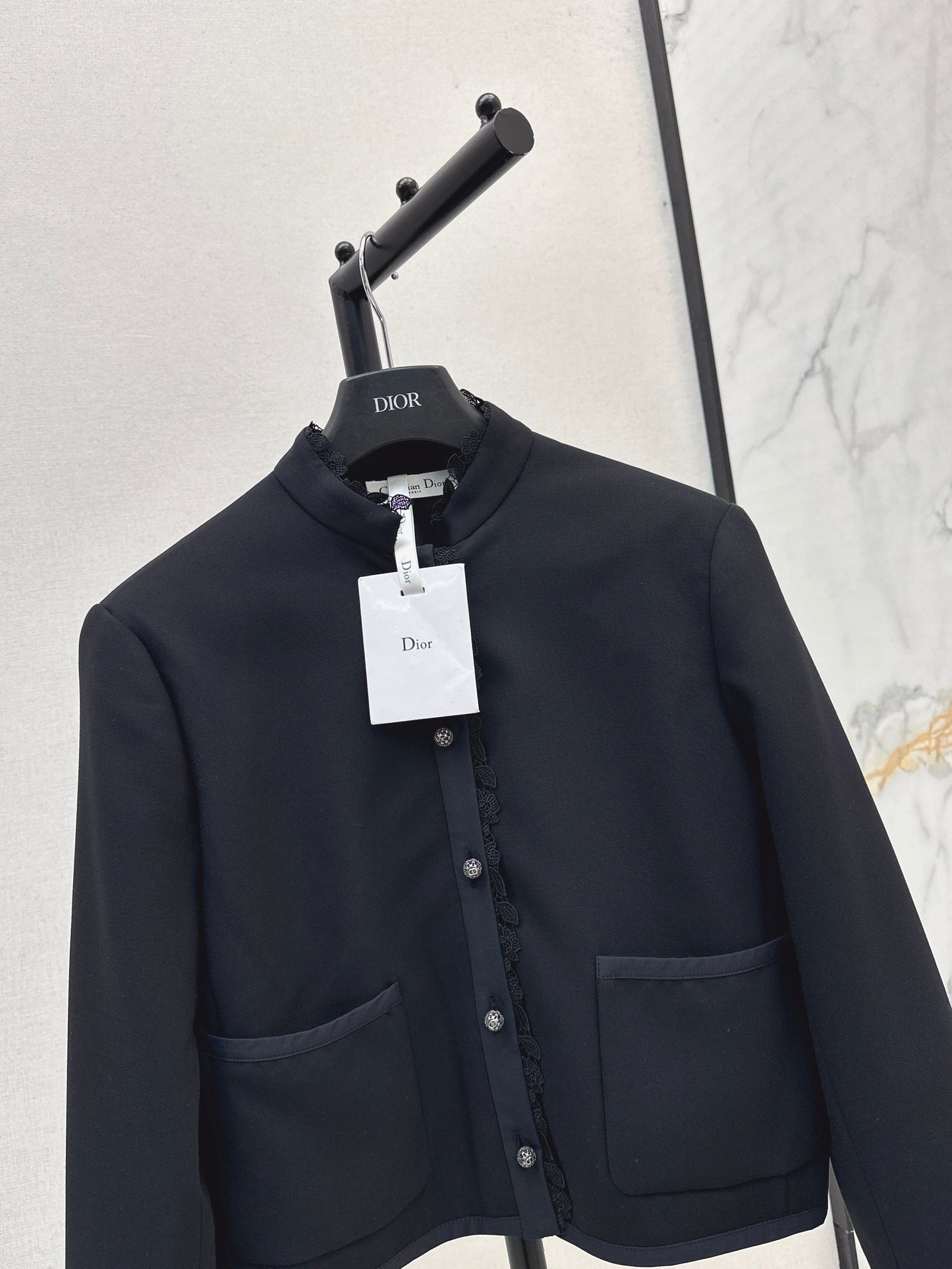 25fw Lace lace stand up collar suit jacket