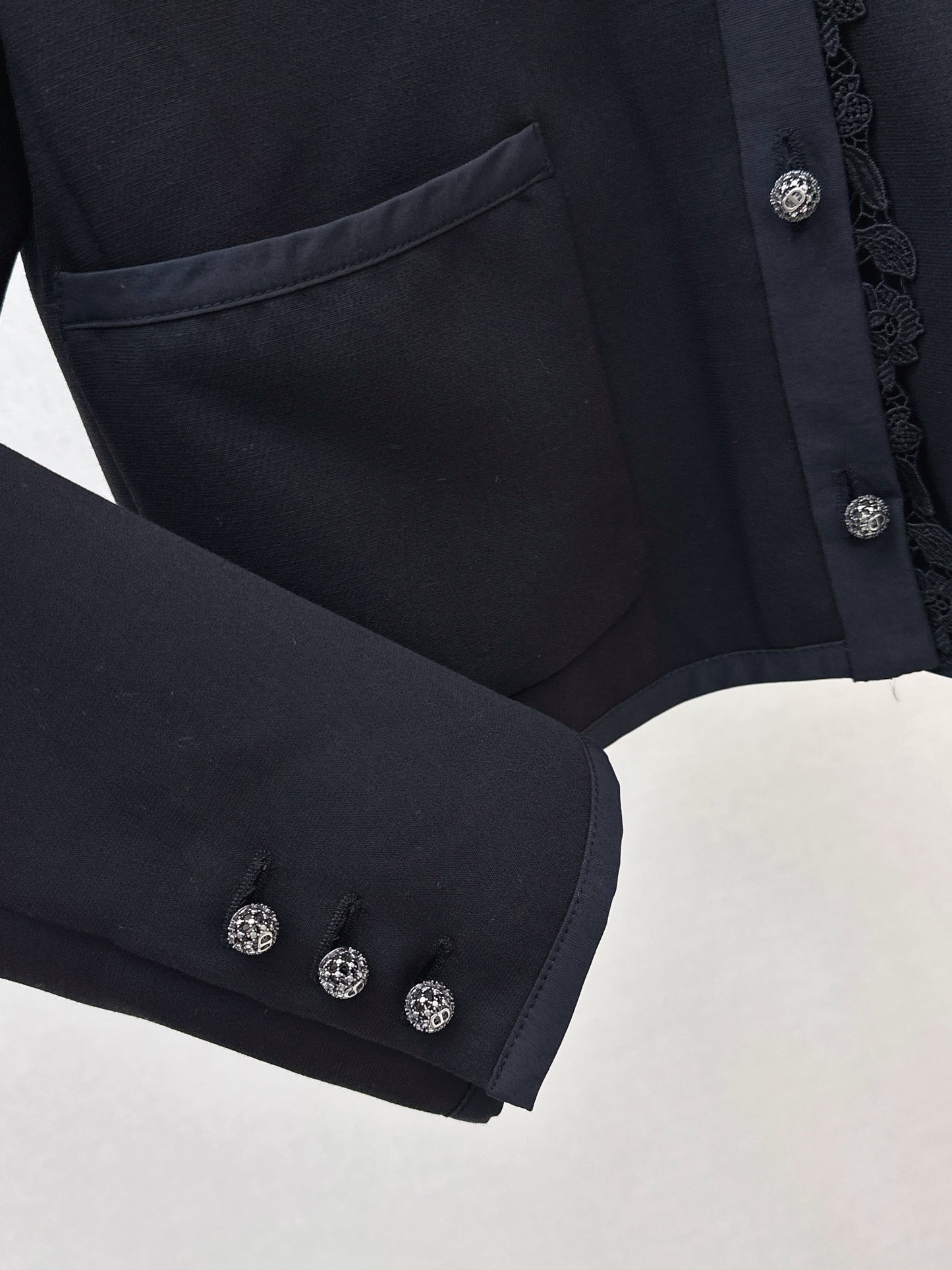 25fw Lace lace stand up collar suit jacket