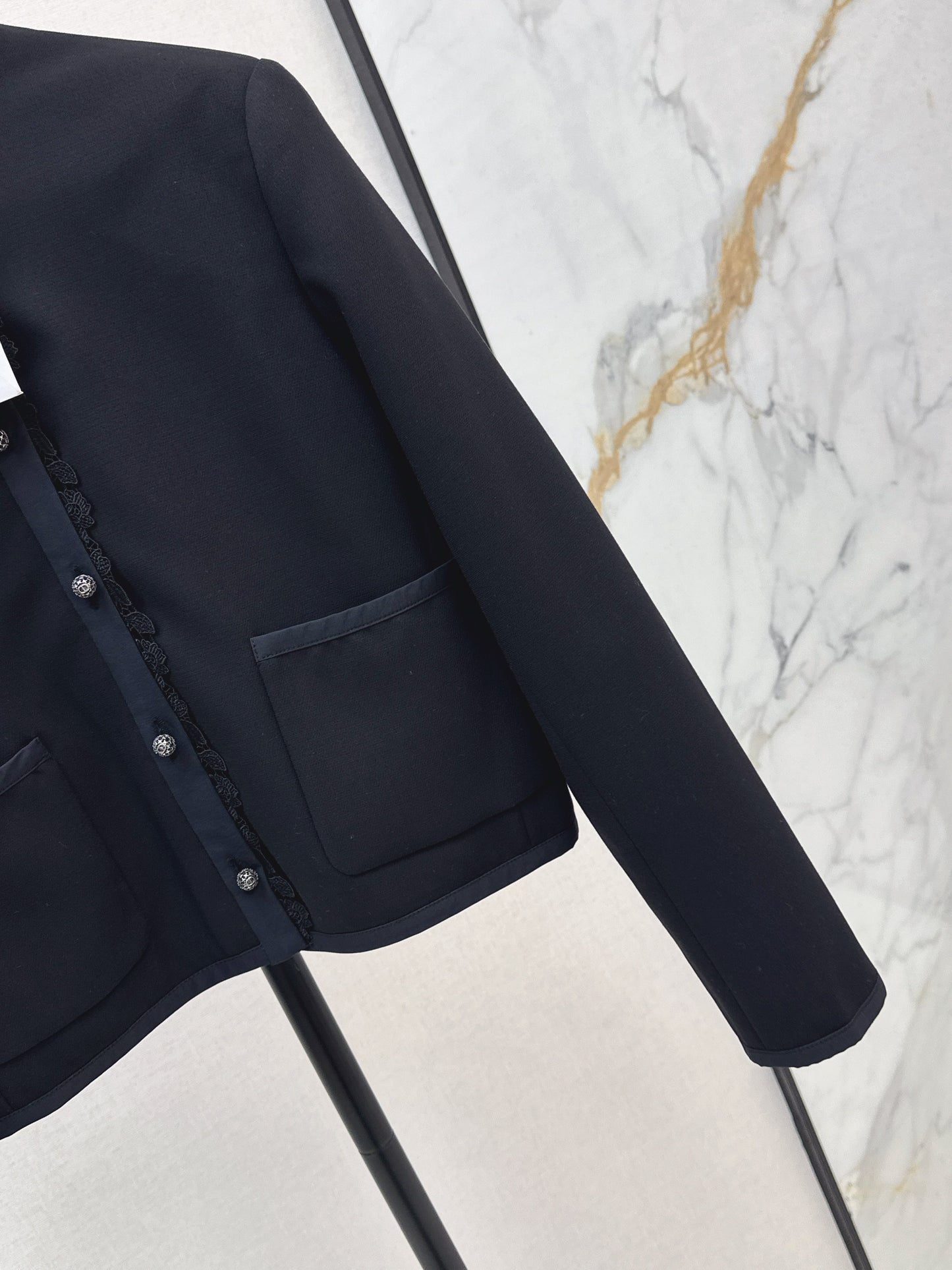 25fw Lace lace stand up collar suit jacket