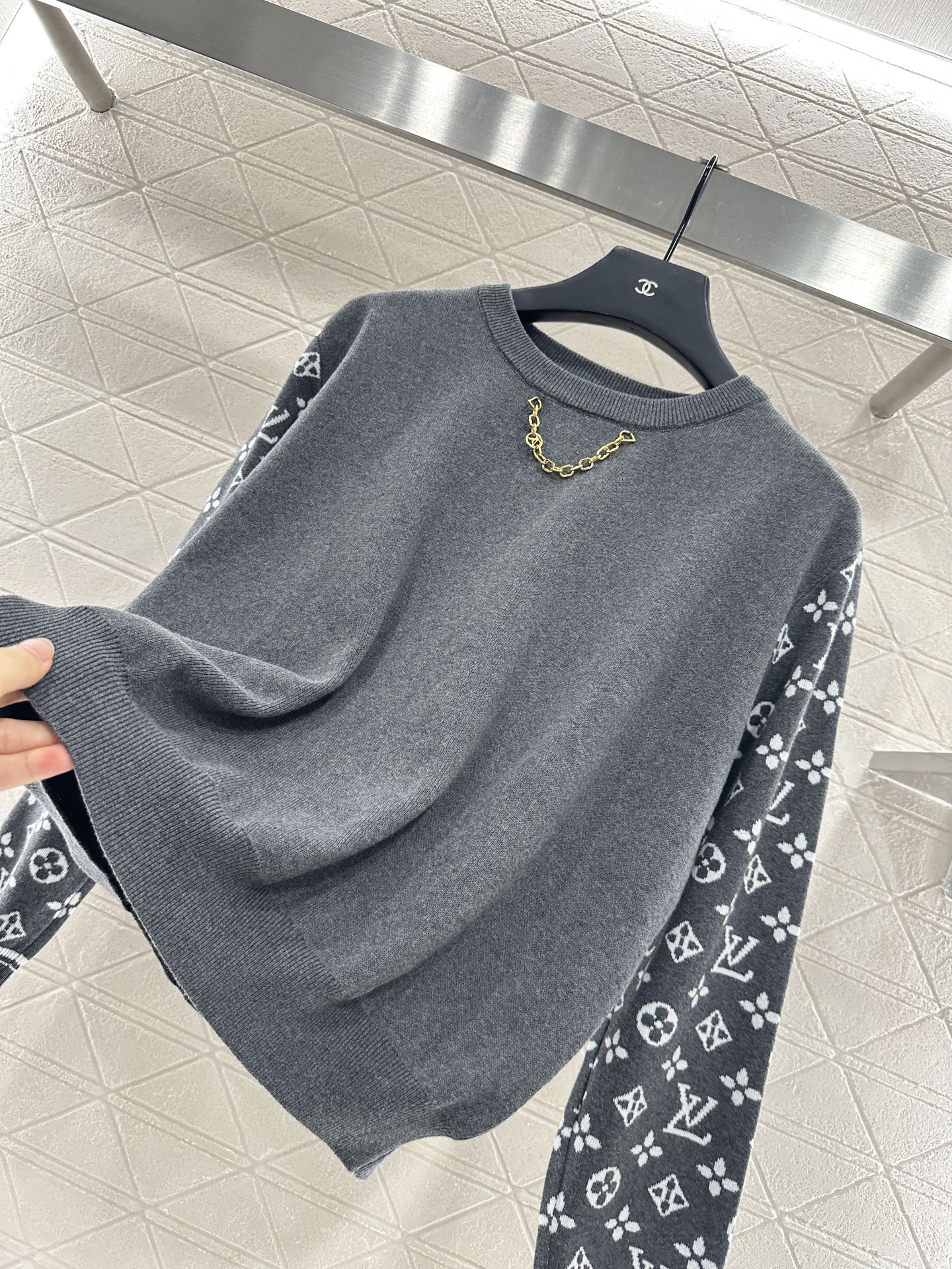 25fw Jacquard Chain Long Sleeve