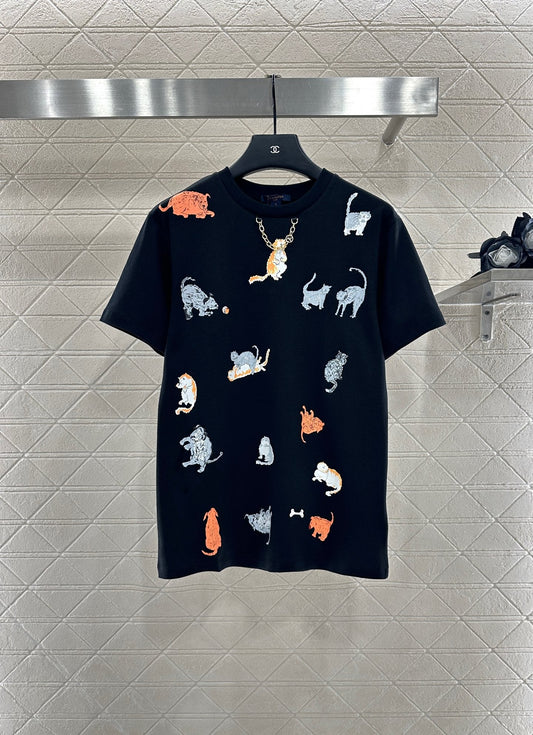 25fw Round neck print 𝑇𝑒𝑒