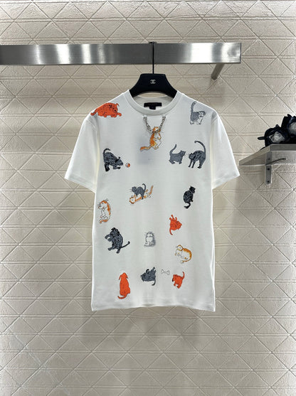 25fw Round neck print 𝑇𝑒𝑒