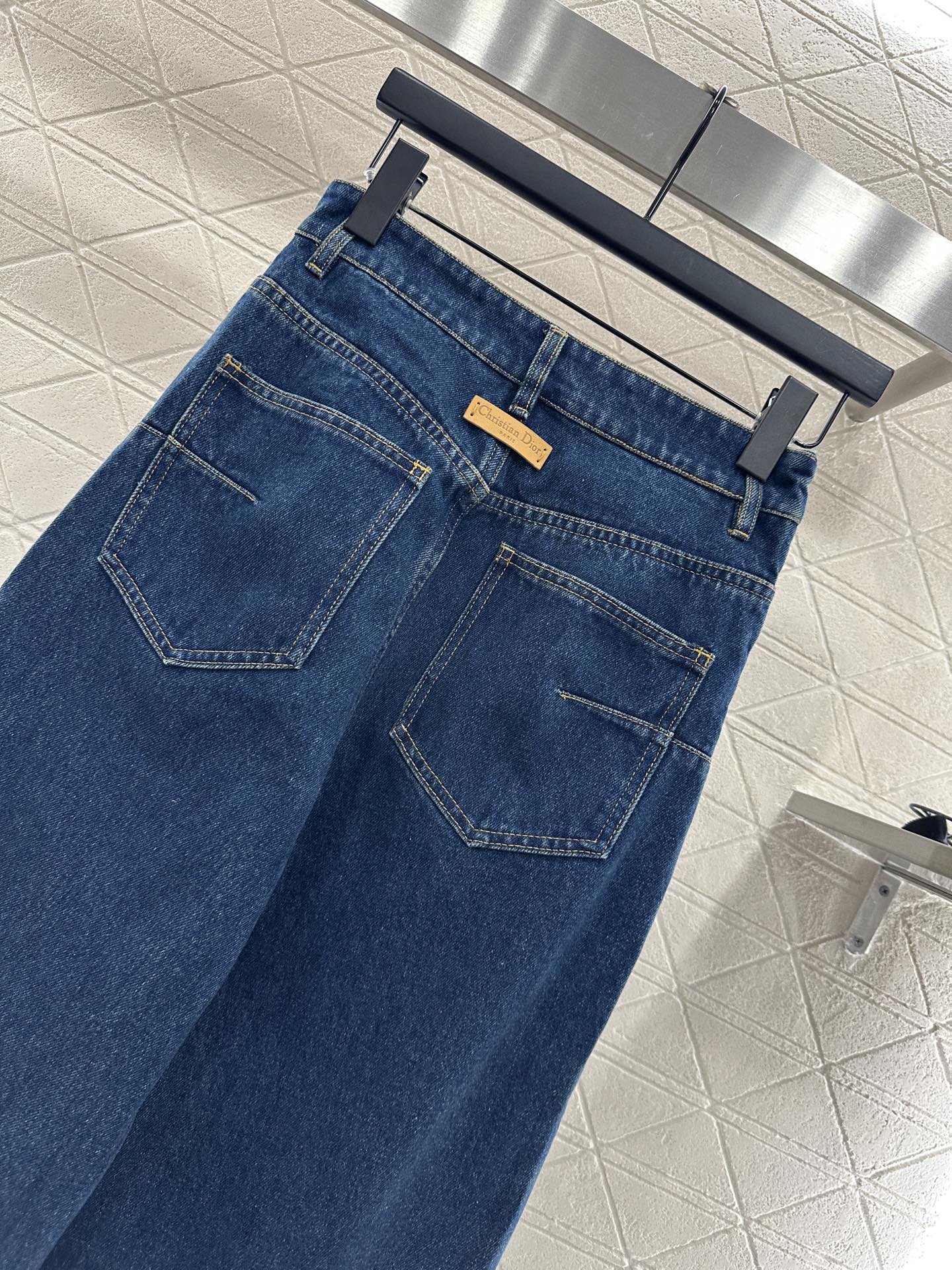 25fw Skirt edge denim pants