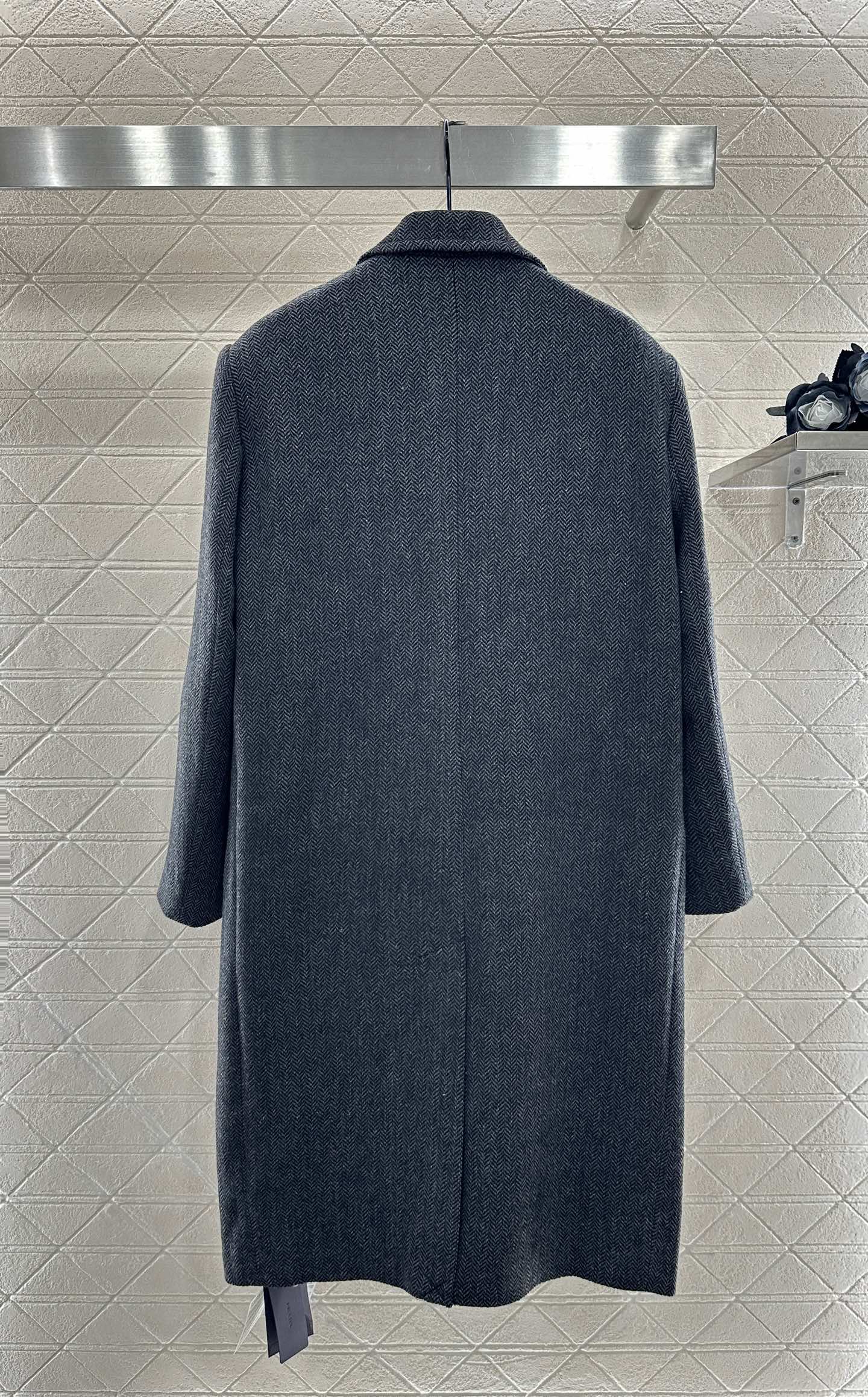 25fw Front shoulder lapel long coat