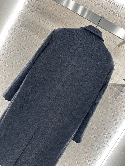 25fw Front shoulder lapel long coat