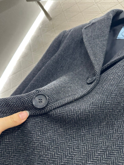 25fw Front shoulder lapel long coat