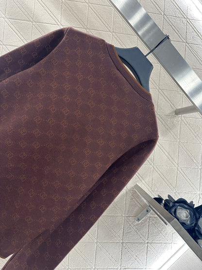 25fw Jacquard knitted cardigan