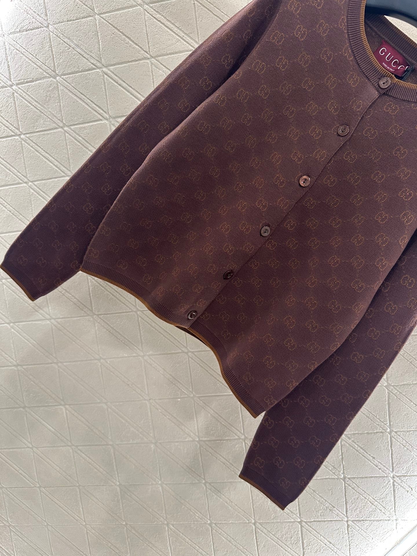 25fw Jacquard knitted cardigan