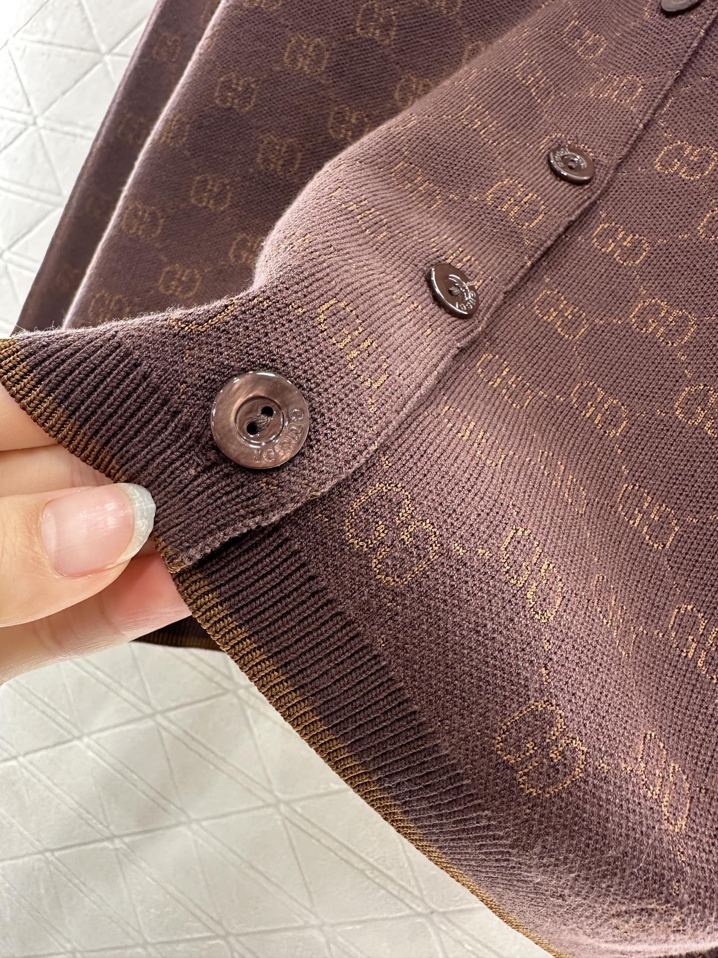 25fw Jacquard knitted cardigan