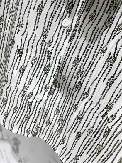 25fw Ribbon tie silk shirt