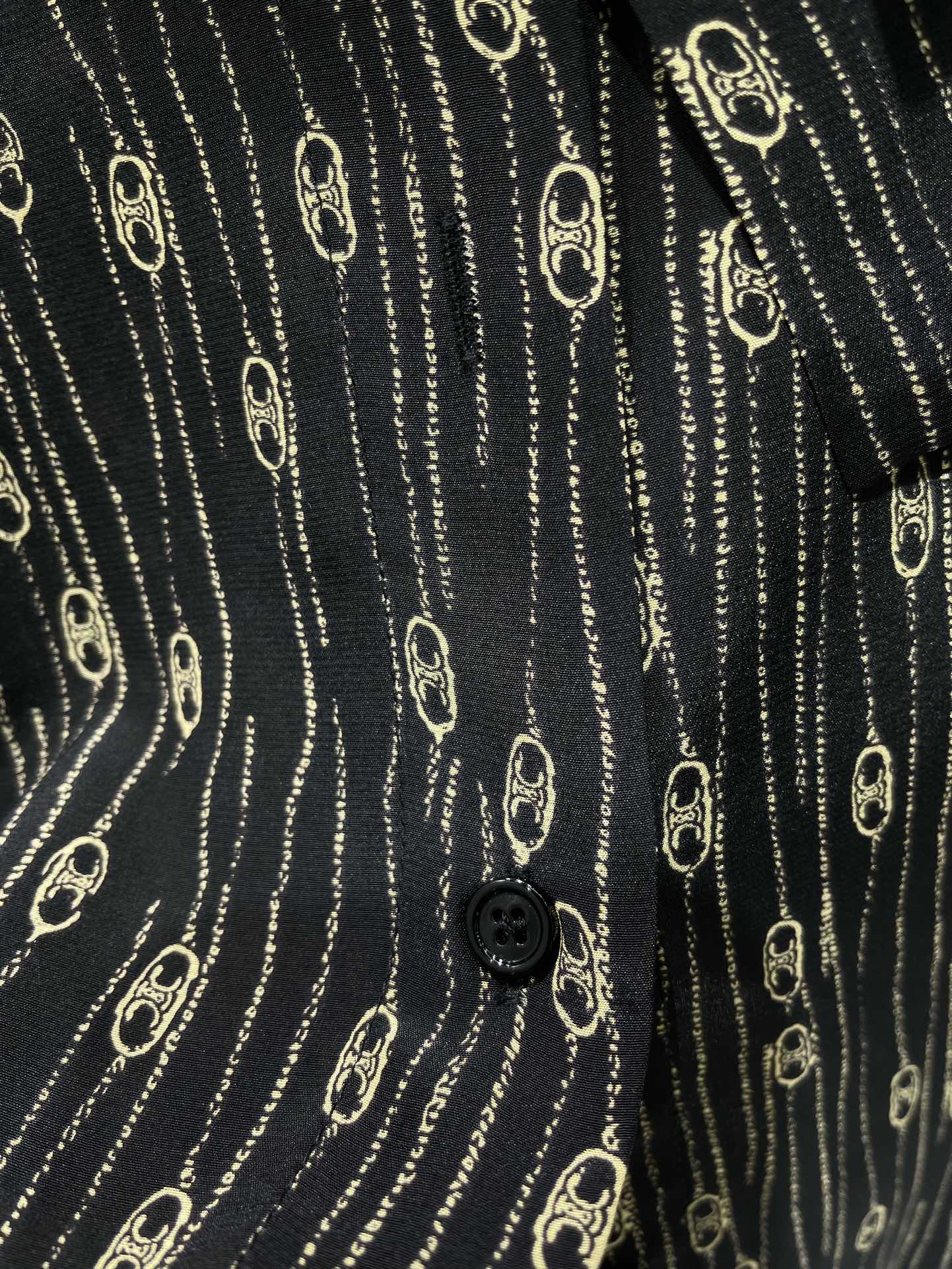 25fw Ribbon tie silk shirt