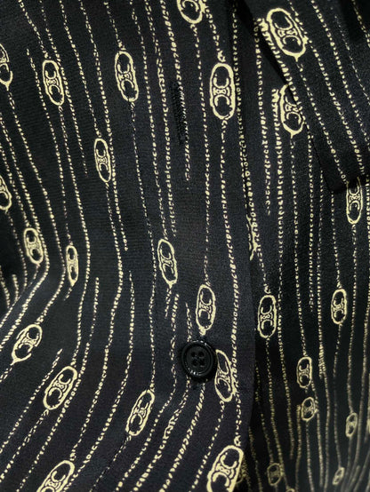 25fw Ribbon tie silk shirt