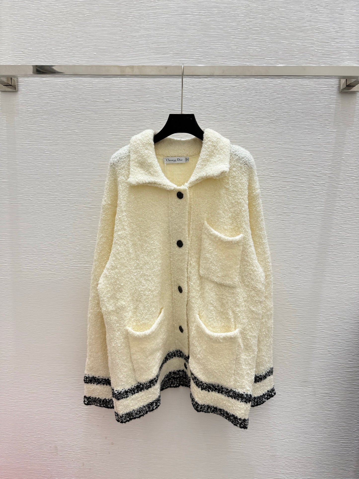 25fw Striped lapel cardigan