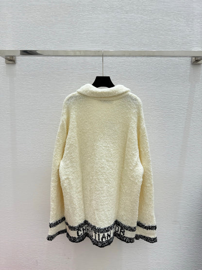 25fw Striped lapel cardigan