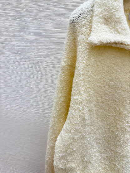 25fw Striped lapel cardigan