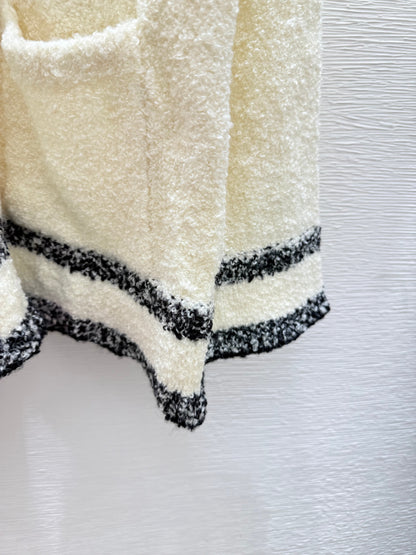 25fw Striped lapel cardigan