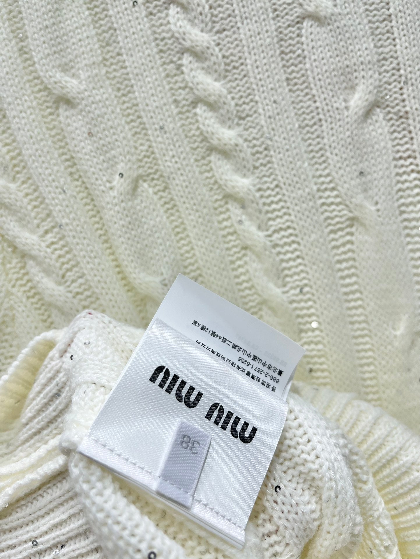 25fw Doll collar patchwork knit sweater