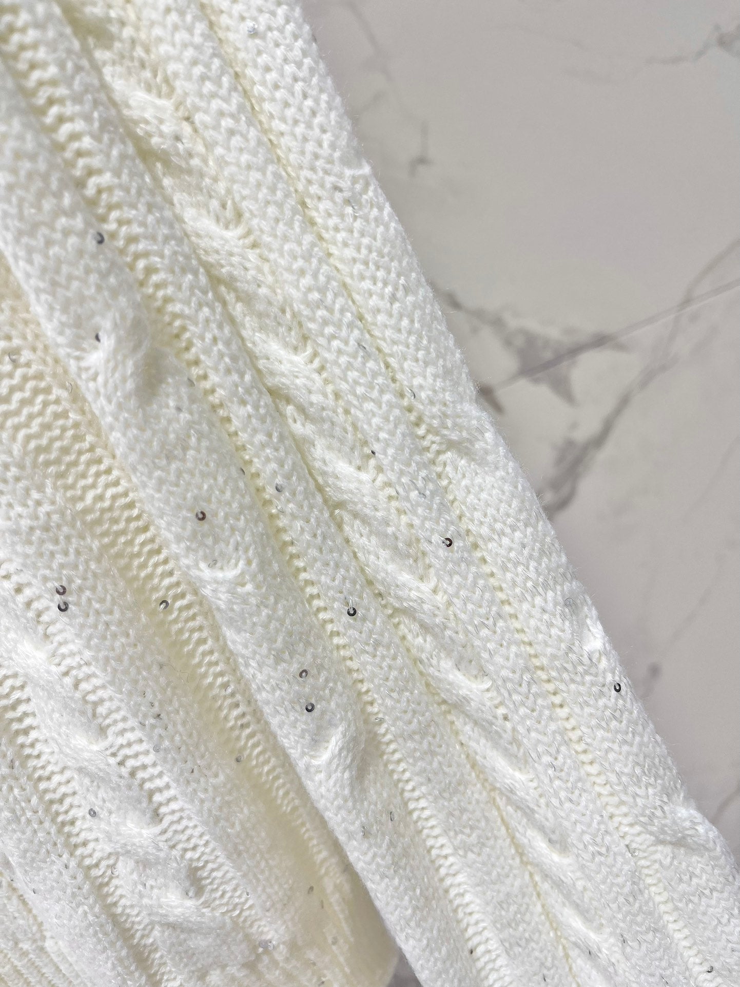 25fw Doll collar patchwork knit sweater