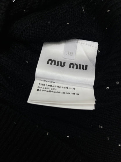 25fw Doll collar patchwork knit sweater