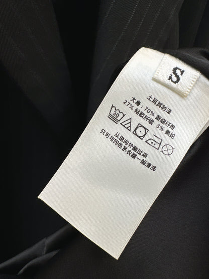 25fw Vertical striped waistband long coat jacket