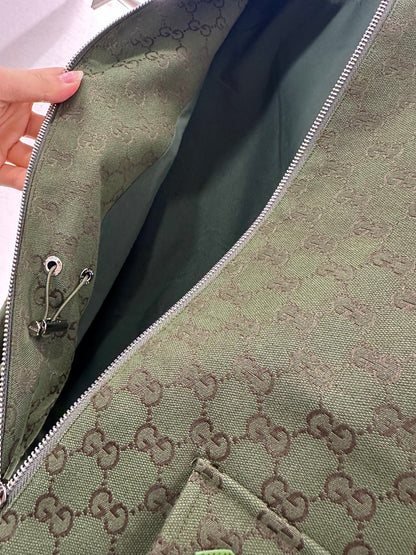 25fw Collar hooded drawstring jacquard jacket