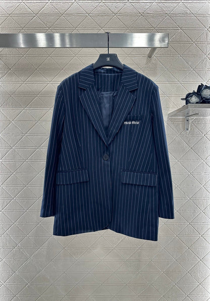 25fw Silhouette striped suit set