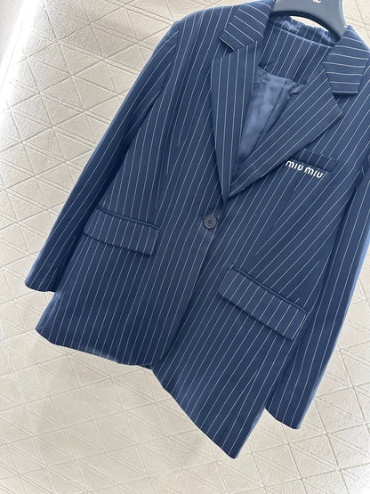 25fw Silhouette striped suit set