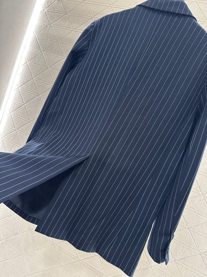 25fw Silhouette striped suit set