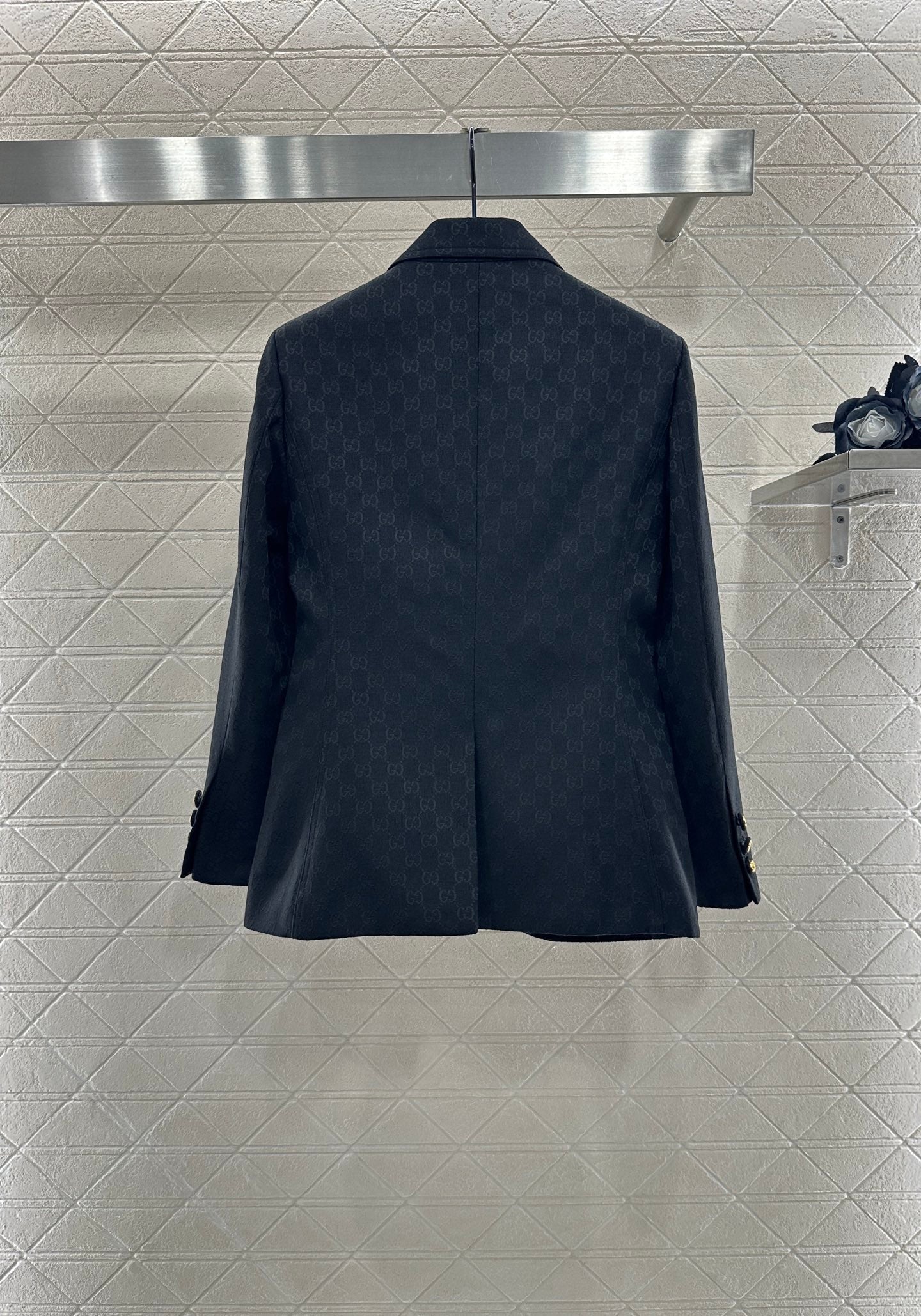 25fw Flip collar jacquard suit jacket