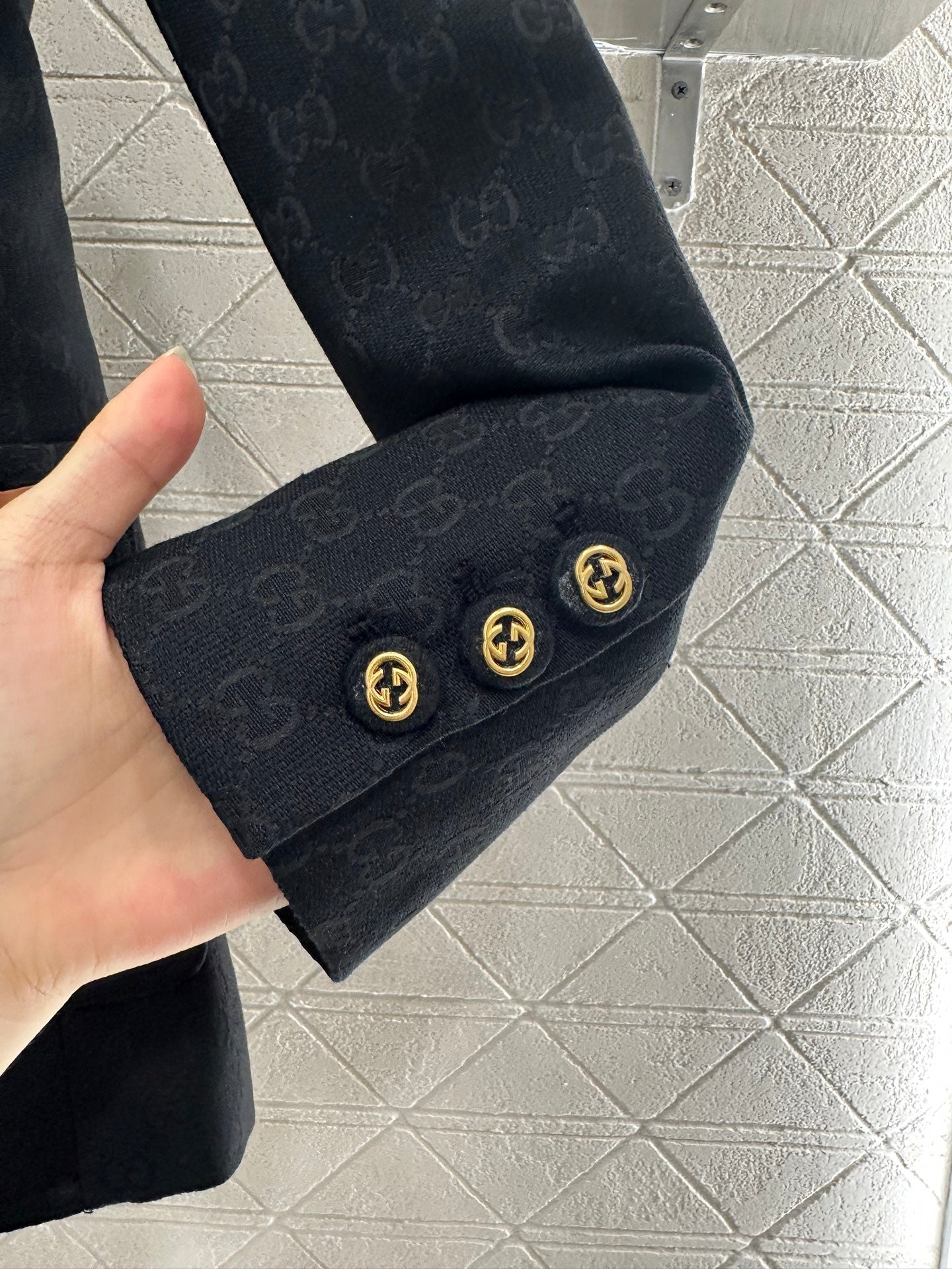 25fw Flip collar jacquard suit jacket