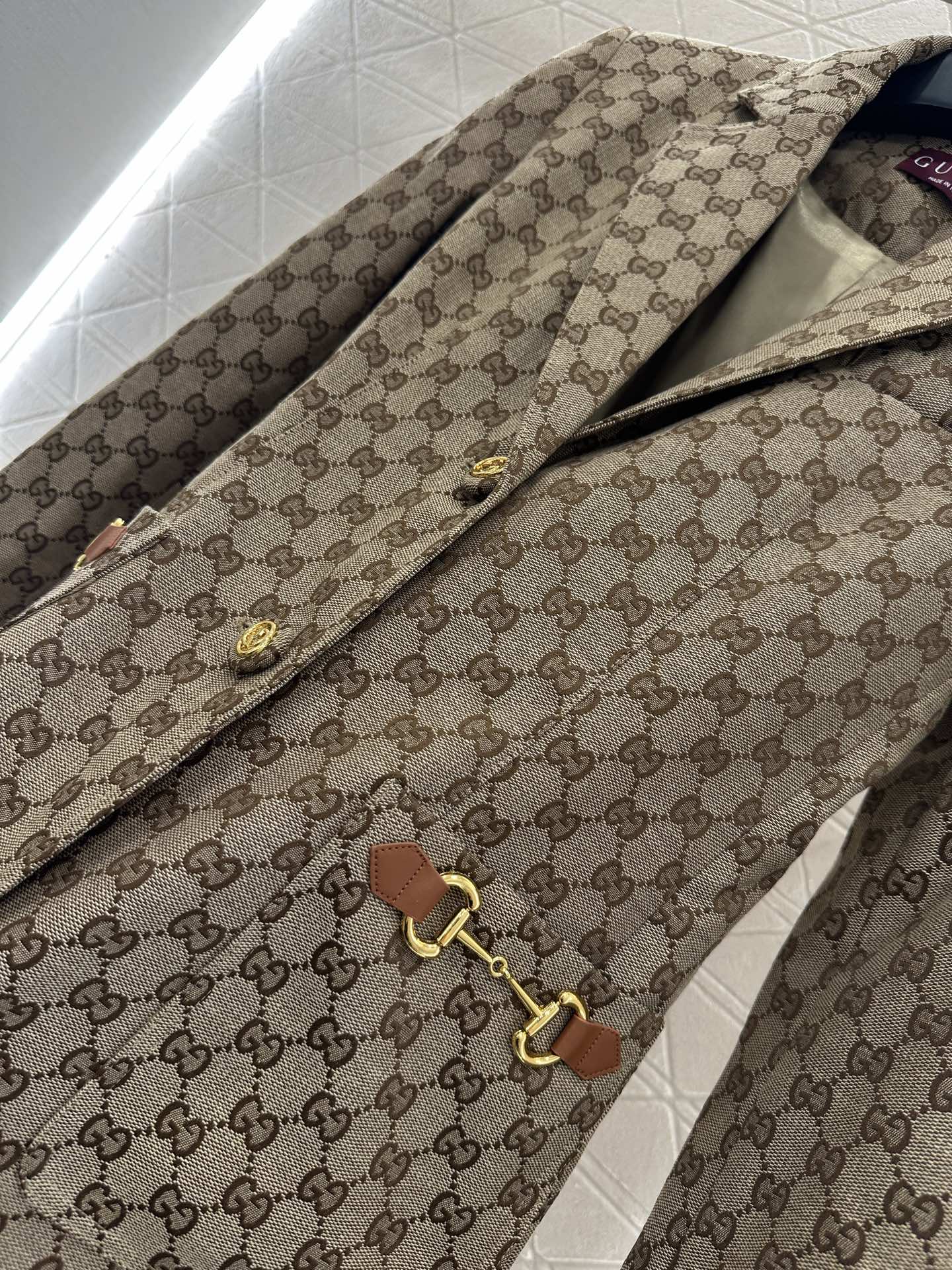 25fw Flip collar jacquard suit jacket