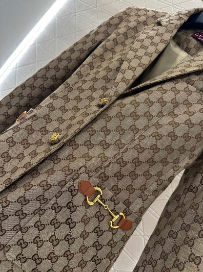 25fw Flip collar jacquard suit jacket