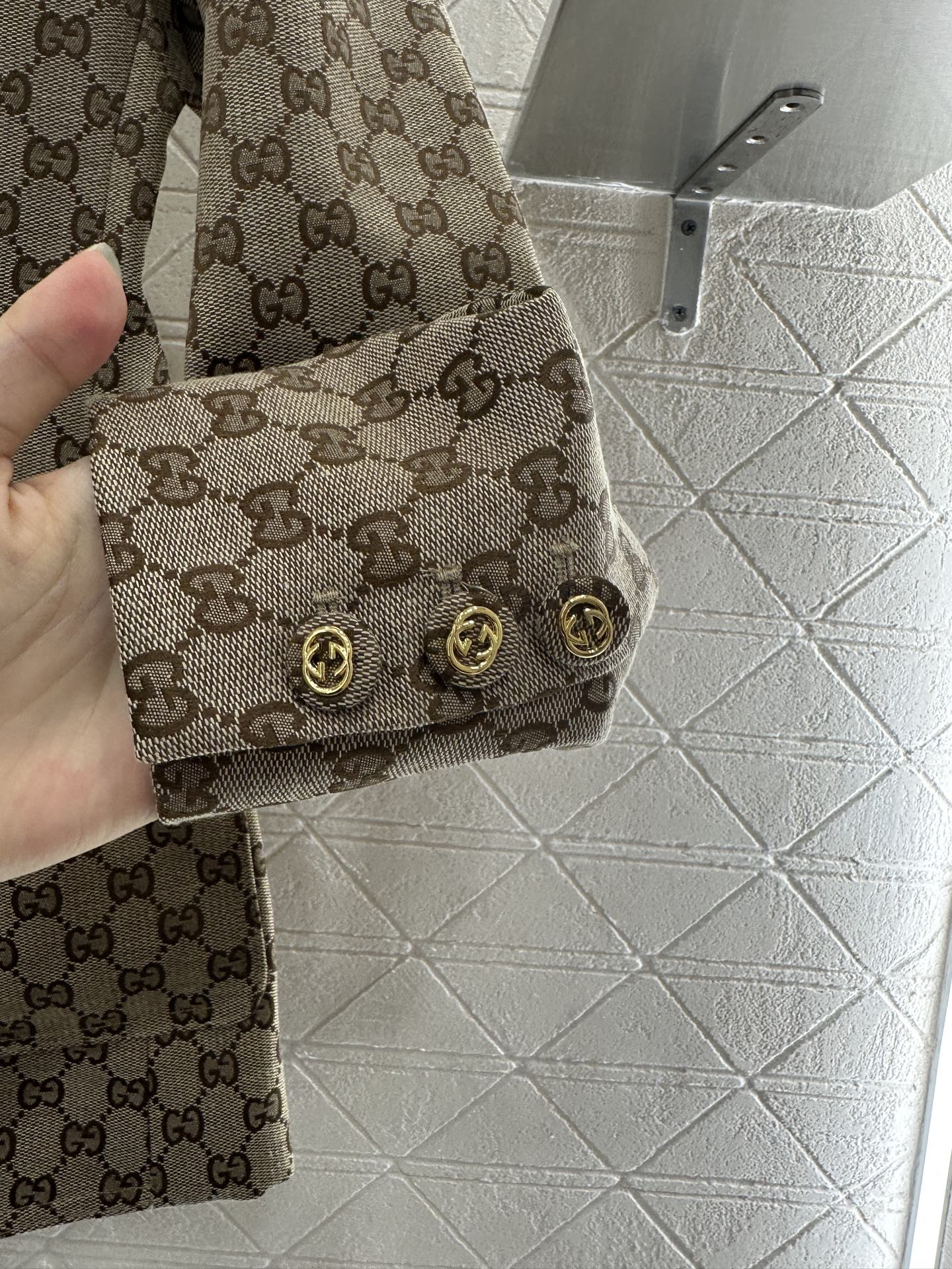 25fw Flip collar jacquard suit jacket