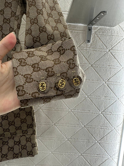 25fw Flip collar jacquard suit jacket