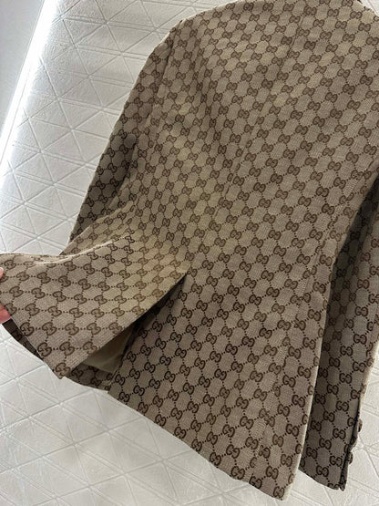 25fw Flip collar jacquard suit jacket