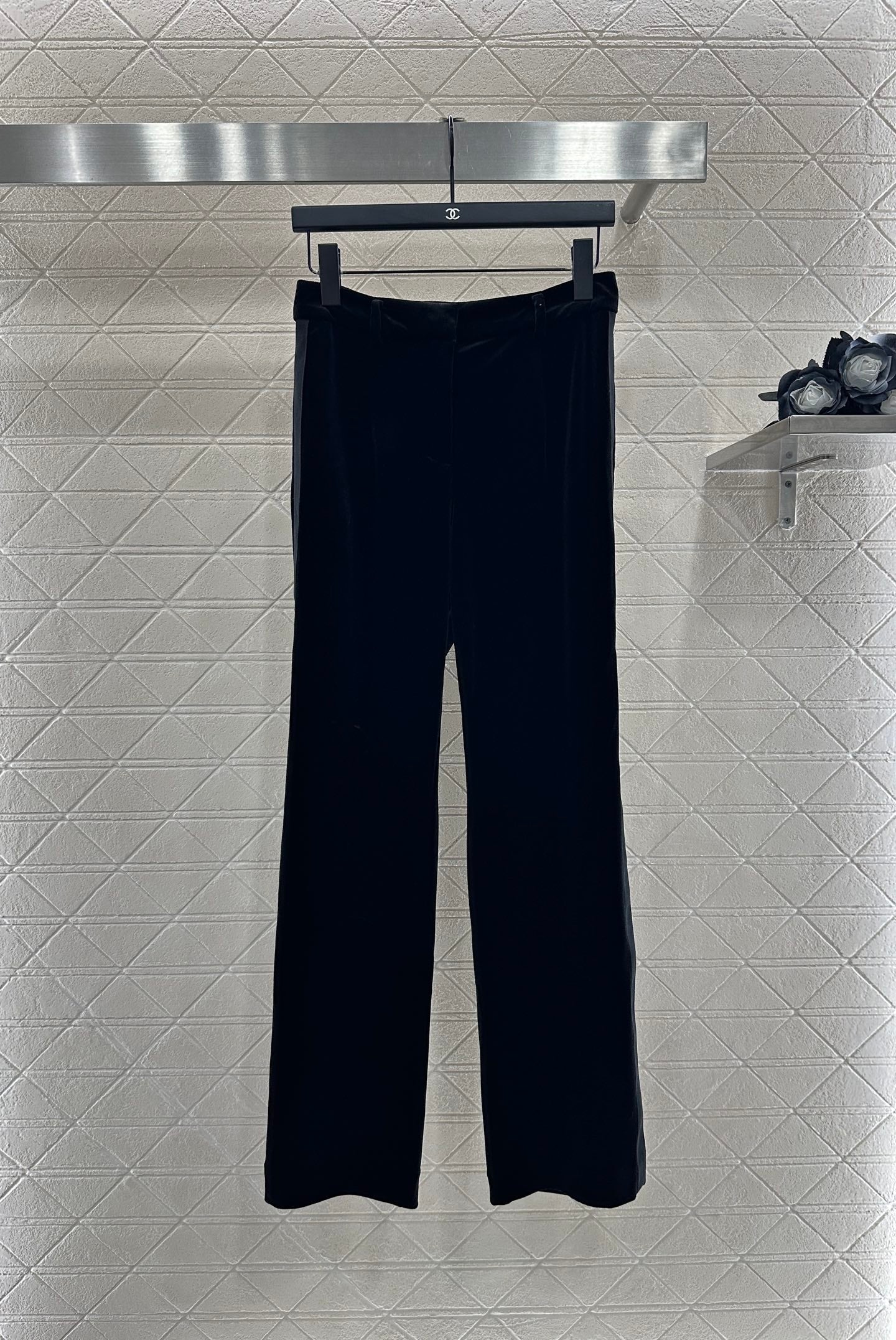25fw Velvet woven straight leg pants
